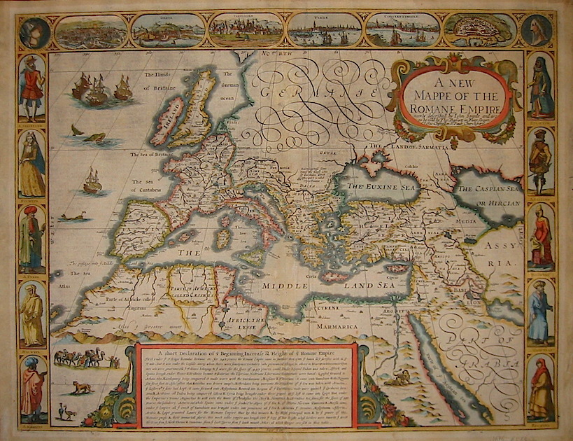 Speed John (1552-1629) A new mappe of the Romane Empire newly described by Iohn Speede... 1676 Londra